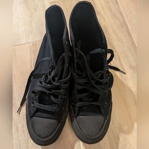 Black High-Top Sneakers